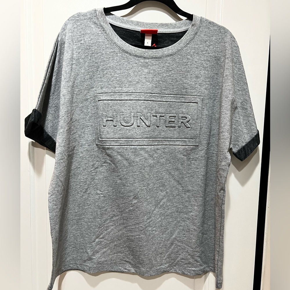 Hunter x Target men’s shirt NWT embossed raised Hunter logo